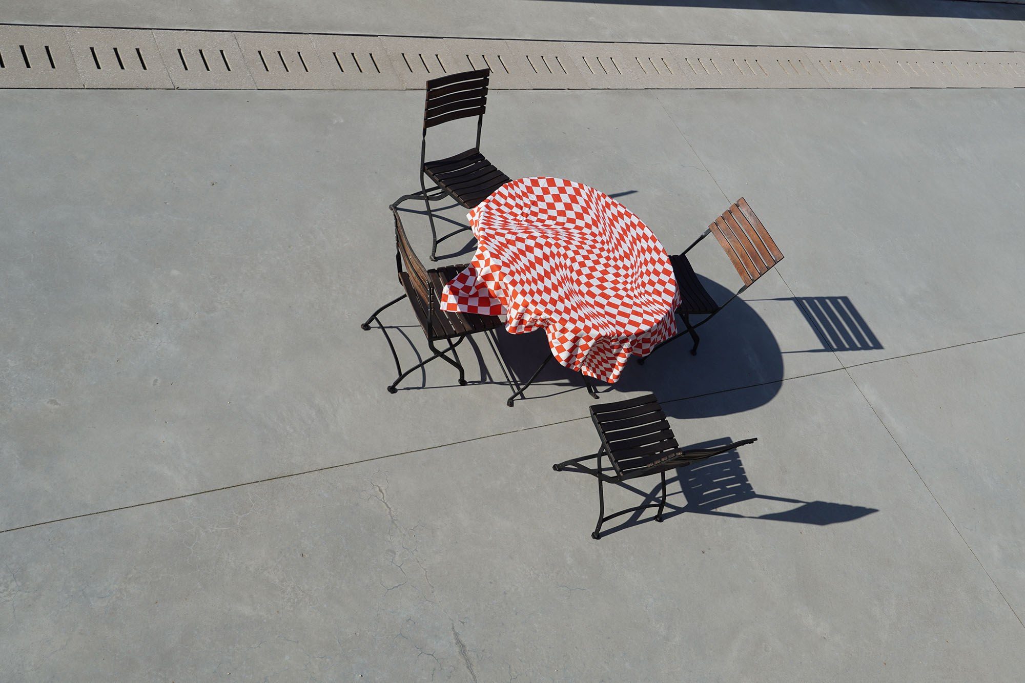 Landhaus tischdecke tablecloth karo bavarian german pattern visual effect design florent souly